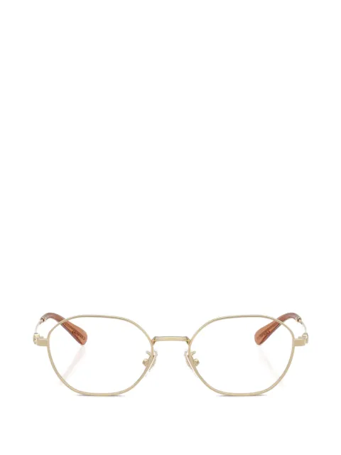 Coach geometric-frame titanium glasses
