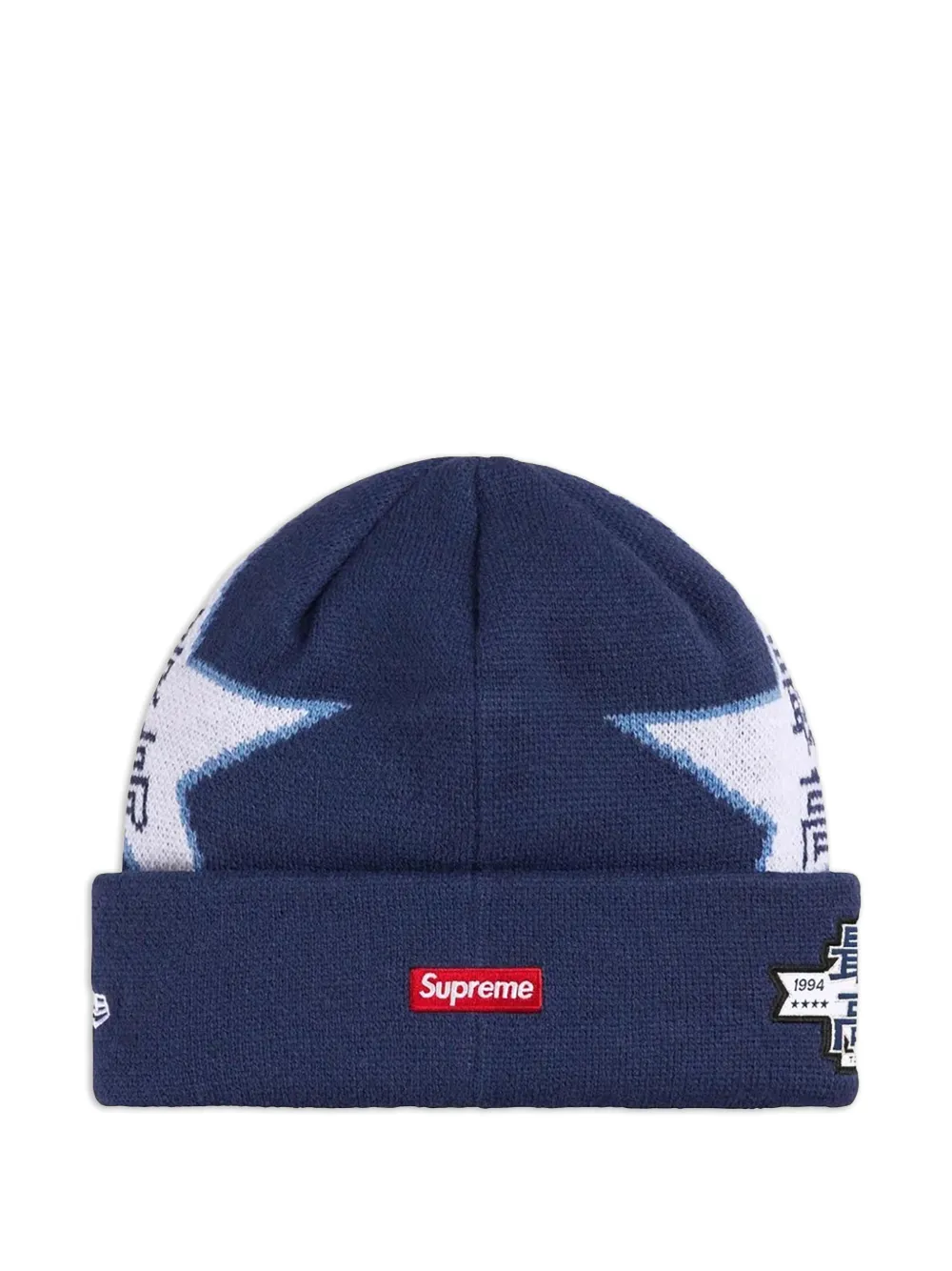 Supreme New Era muts met sterpatroon Blauw