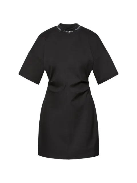 Calvin Klein vestido corto con cuello en logo