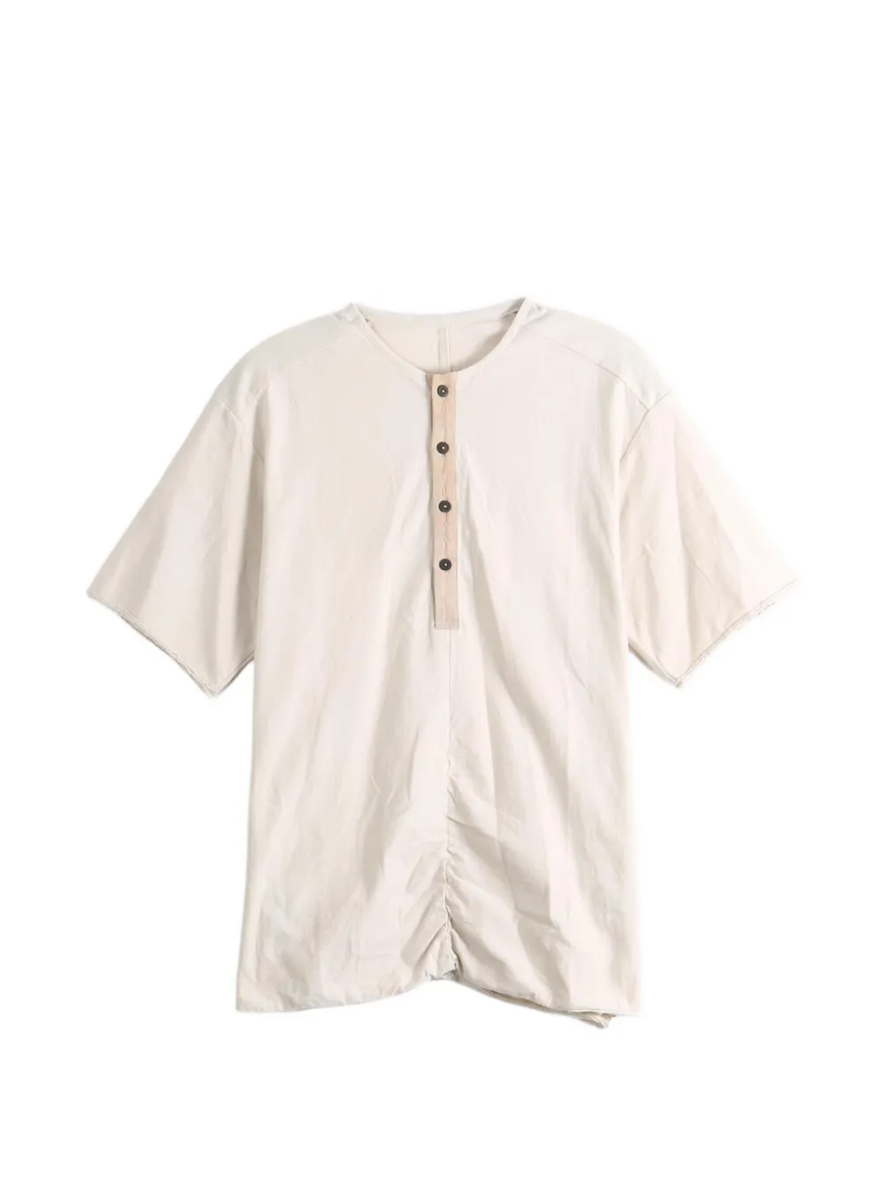 Ziggy Chen henly-neck T-shirt - Nude