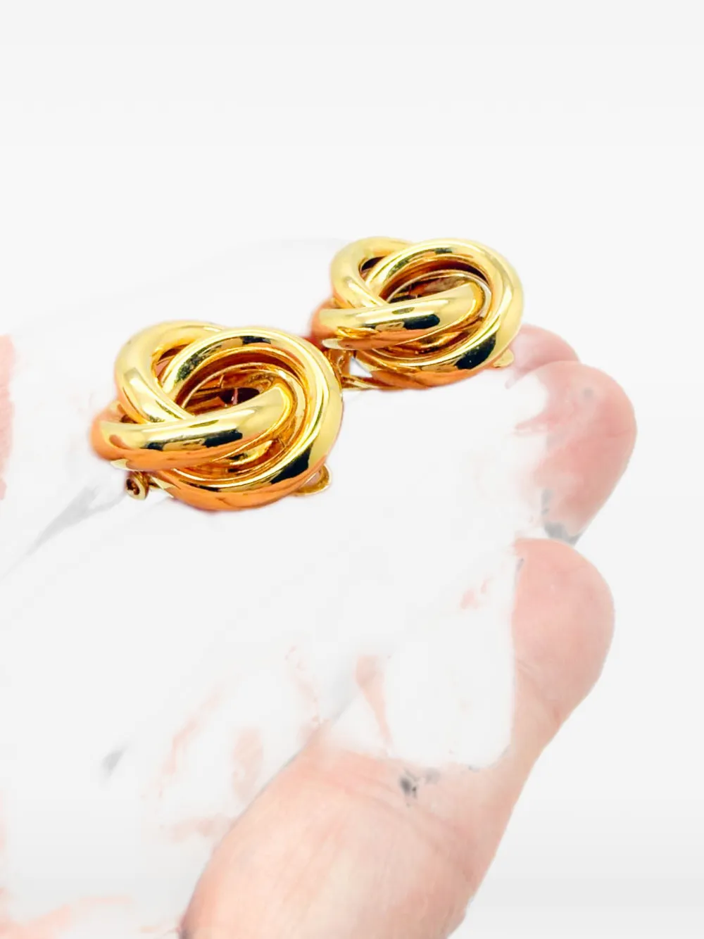 Jennifer Gibson Jewellery 1980s knot earrings - Oro