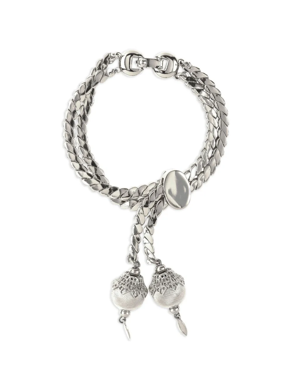 Monet Pre-Owned 1980s adjustable chain bracelet - Argento
