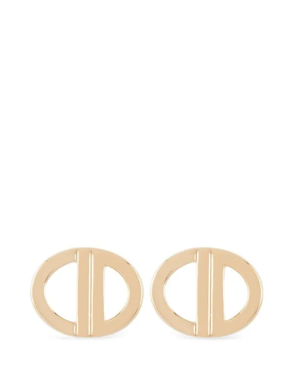 Dior Pre-owned 1990s CD Logo Clip-on Earrings in Gold
