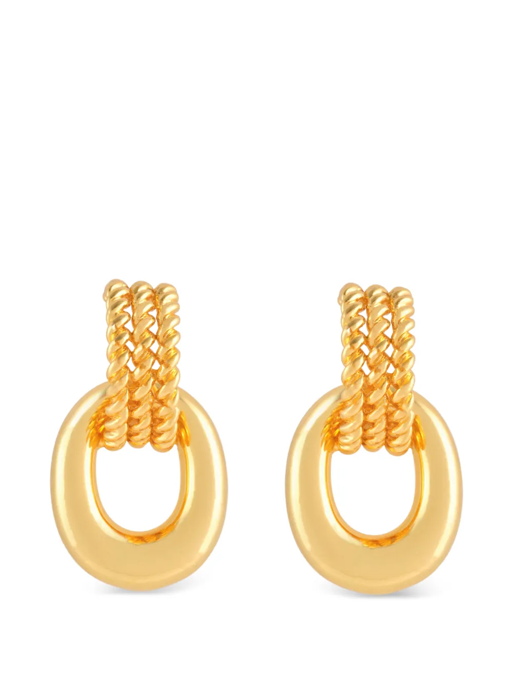 Celine Pre-Owned 1990s double-hoop earrings - Gold