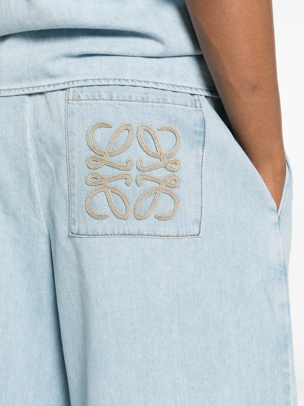 LOEWE x Paula's Ibiza jeans met geborduurd anagram Blauw