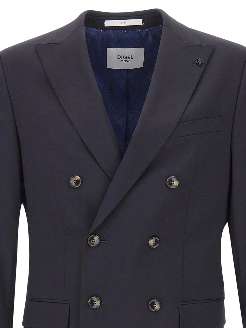  Digel Blazer Alfredo Con Doble Botonadura - Azul 