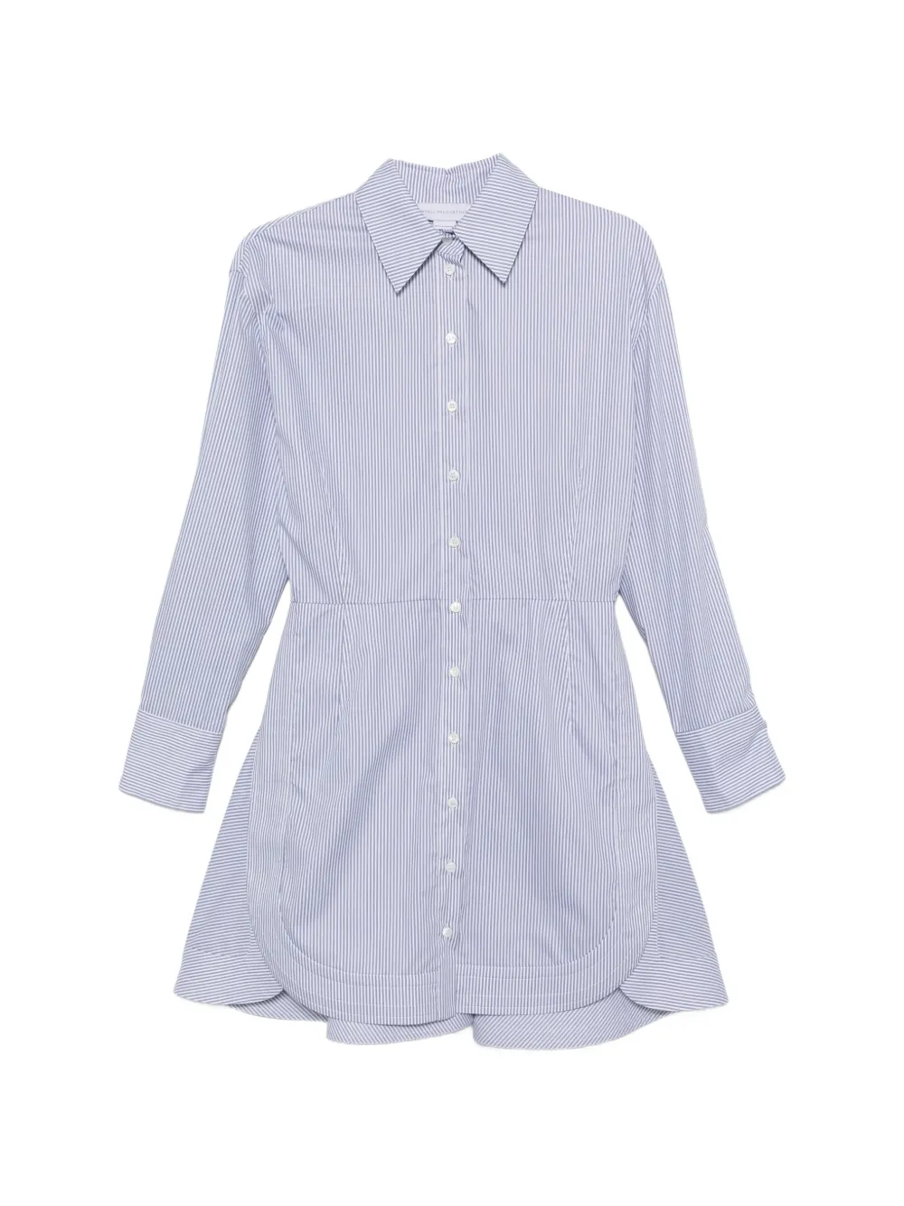 Stella McCartney stripe-pattern shirt mini dress - Blu