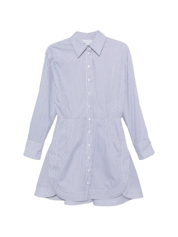 Stella McCartney Stripe-pattern Shirt Mini Dress in Blue