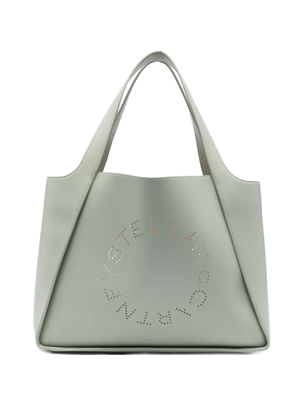 Stella McCartney logo perforated tote bag - Green