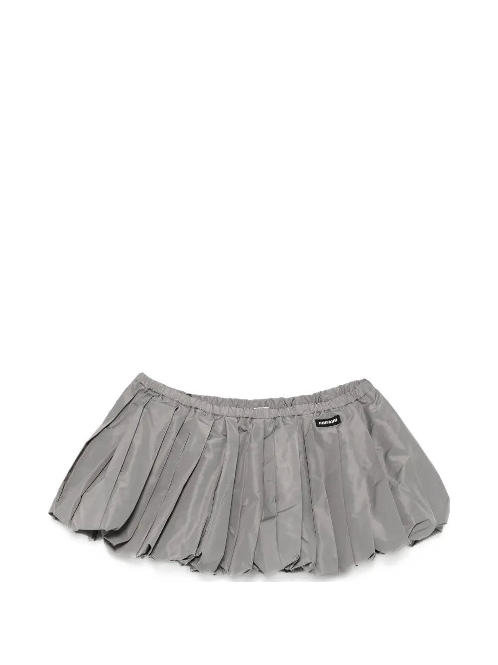 Miu Miu pleated puff-ball mini skirt - Grigio
