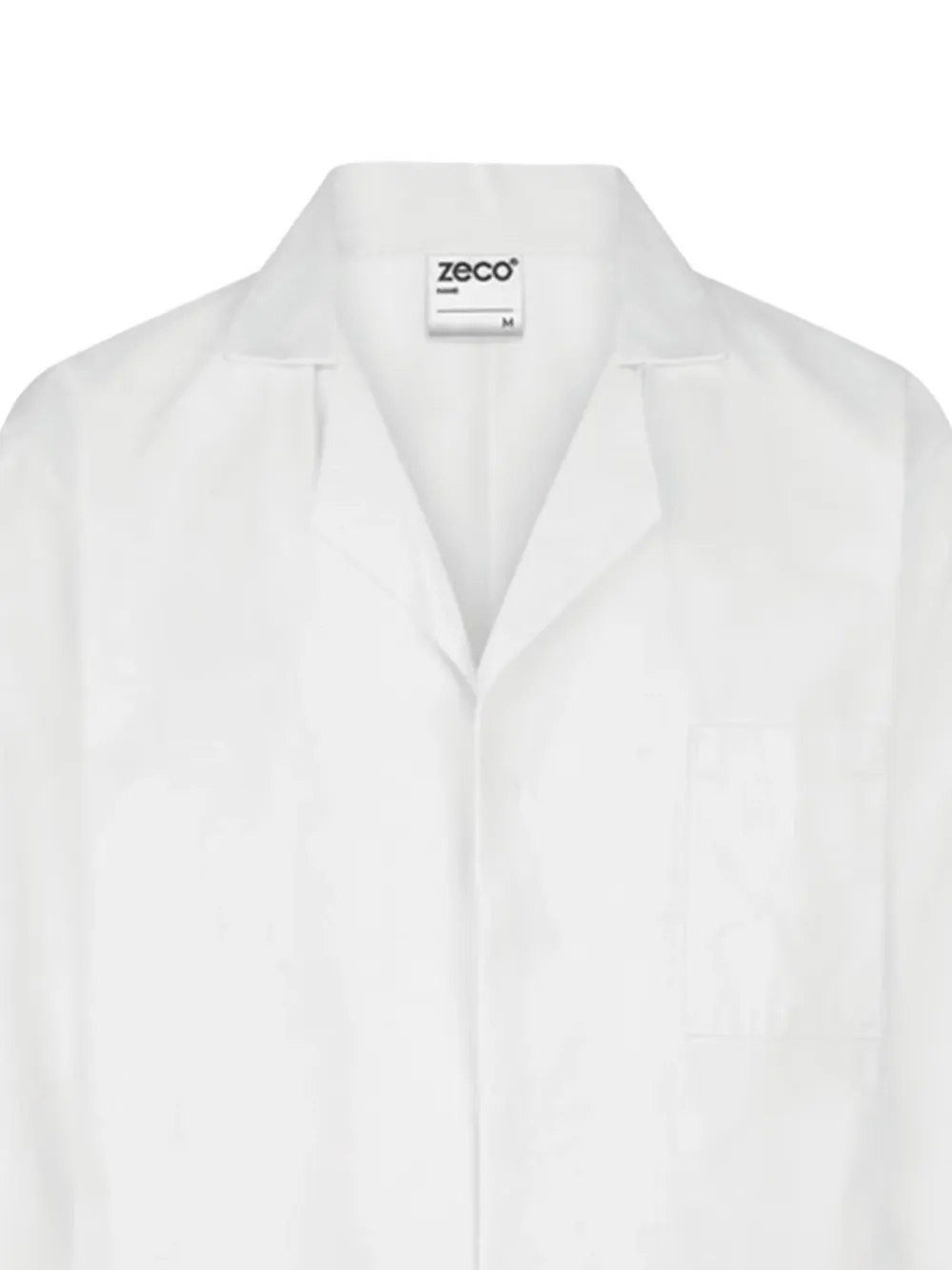 Zeco Schoolwear kids Lab jas met opgestikte zak Wit