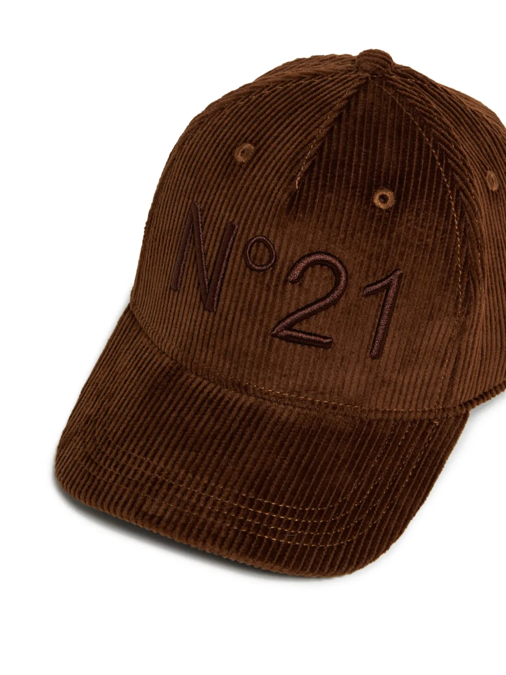 Nº21 Kids Pet met geborduurd logo Bruin