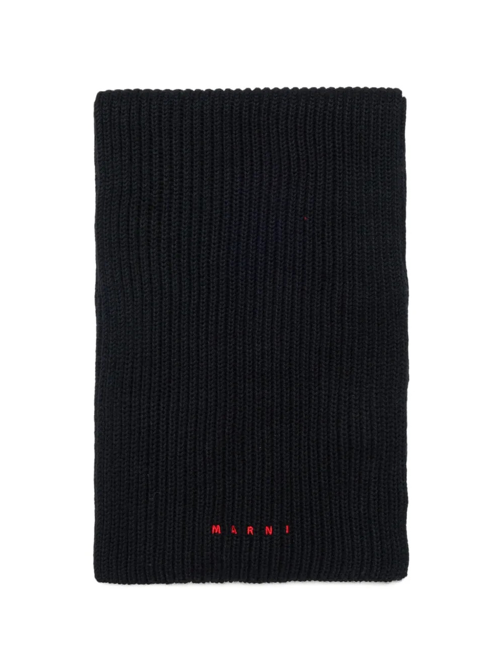Marni Kids Schal mit Logo-Stickerei - Schwarz