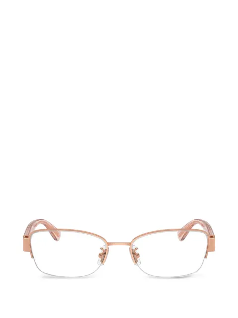 Coach Signature-logo rectangle-frame glasses