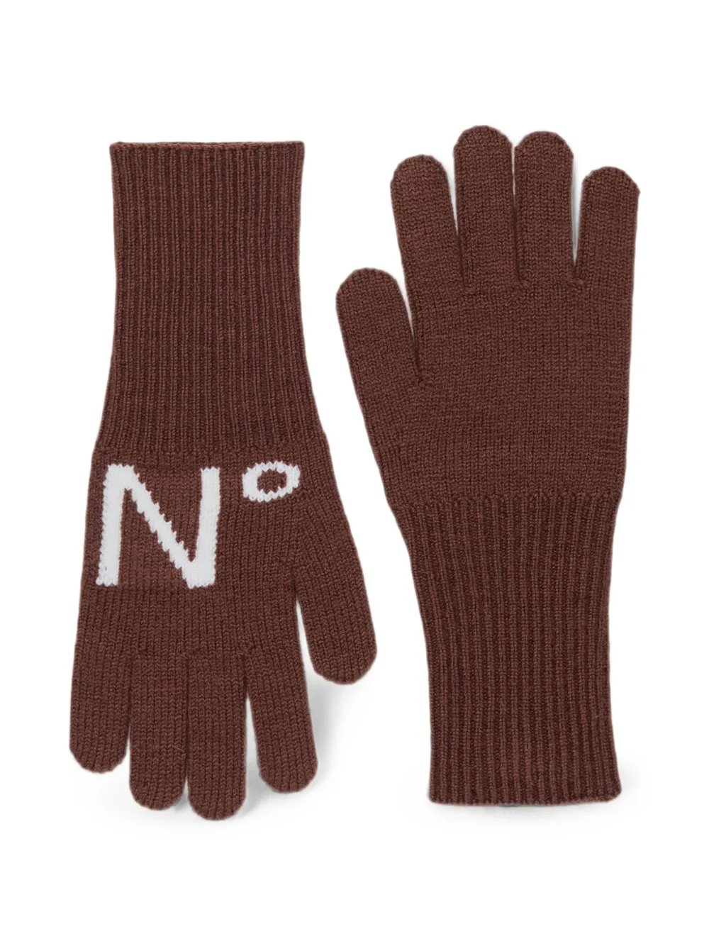 Nº21 Kids Guanti con logo - Marrone