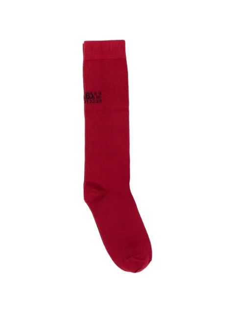 MM6 Maison Margiela Kids logo-knit socks