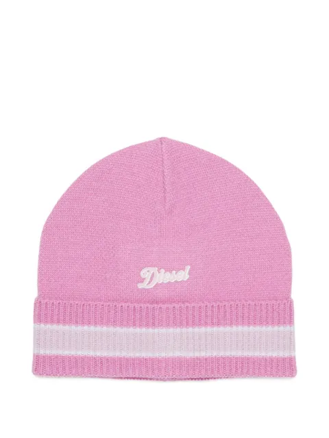 Diesel Kids logo-embroidered beanie hat