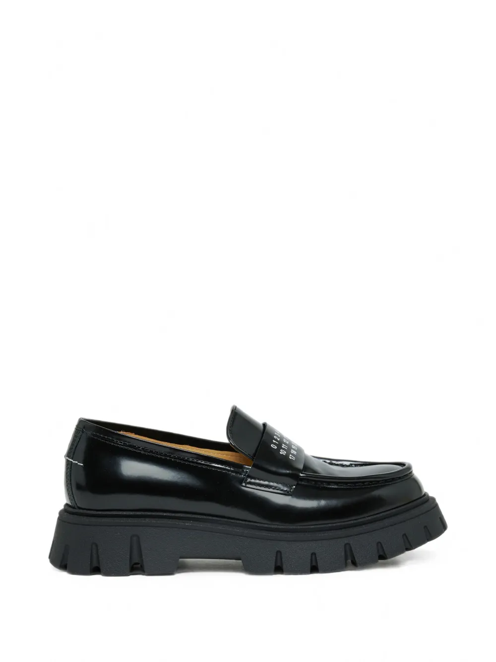MM6 Maison Margiela Kids logo-print chunky loafers Zwart