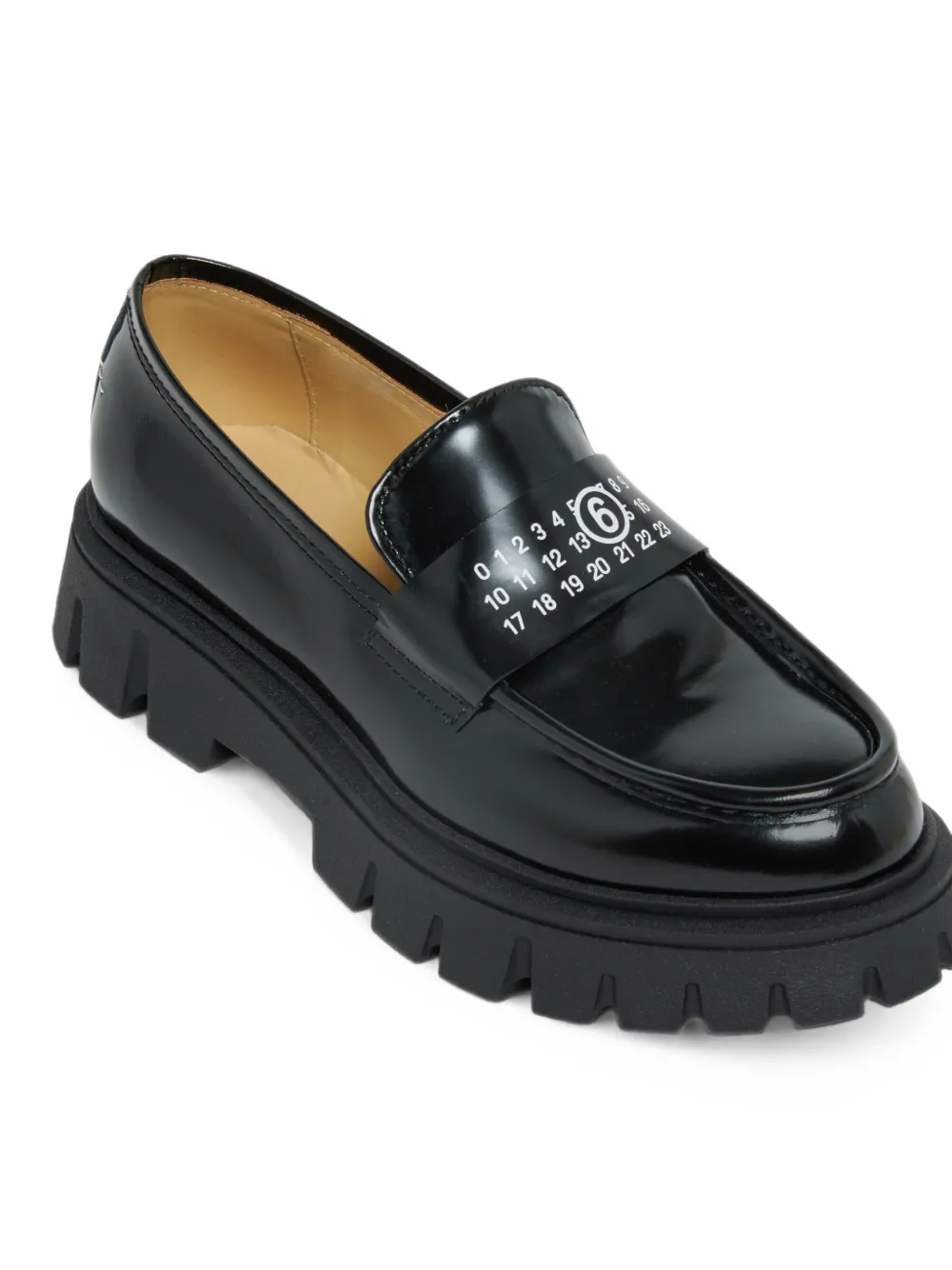 MM6 Maison Margiela Kids logo-print chunky loafers Zwart