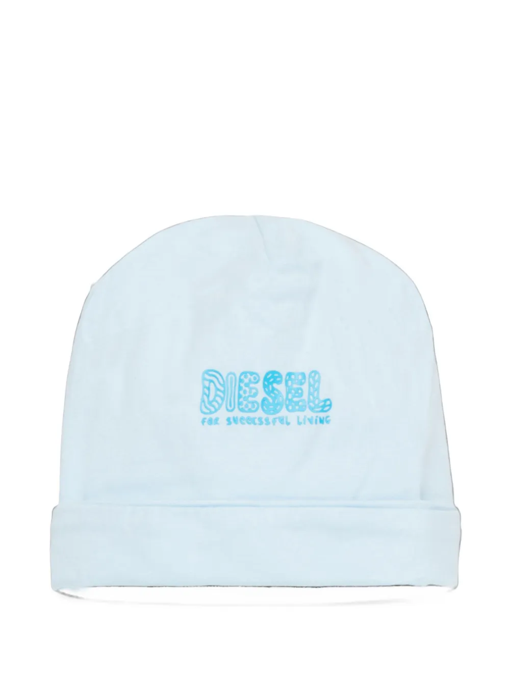 Diesel Kids logo-print beanie hat Blauw