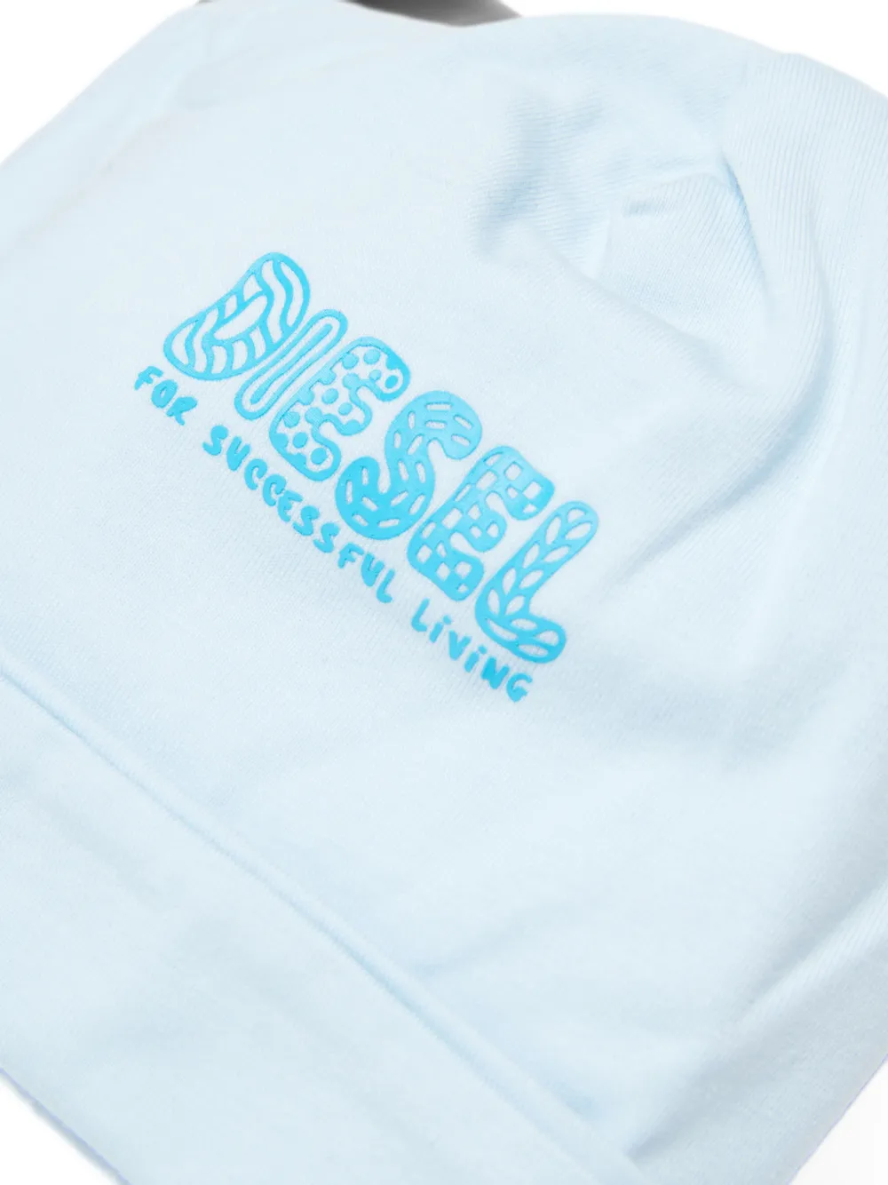 Diesel Kids logo-print beanie hat Blauw