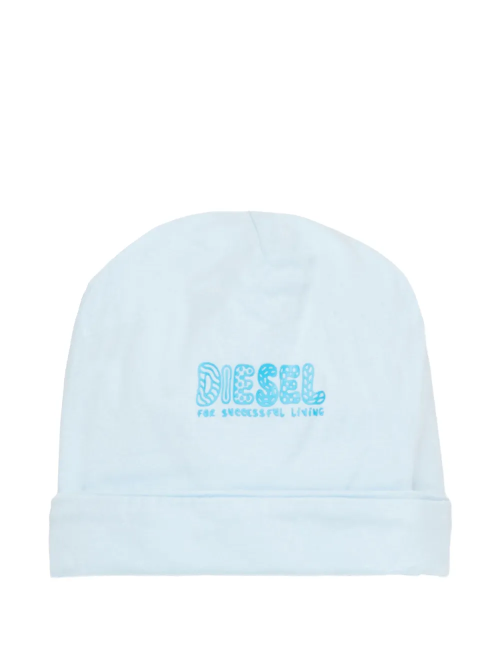 Diesel Kids logo-print beanie hat - Blue