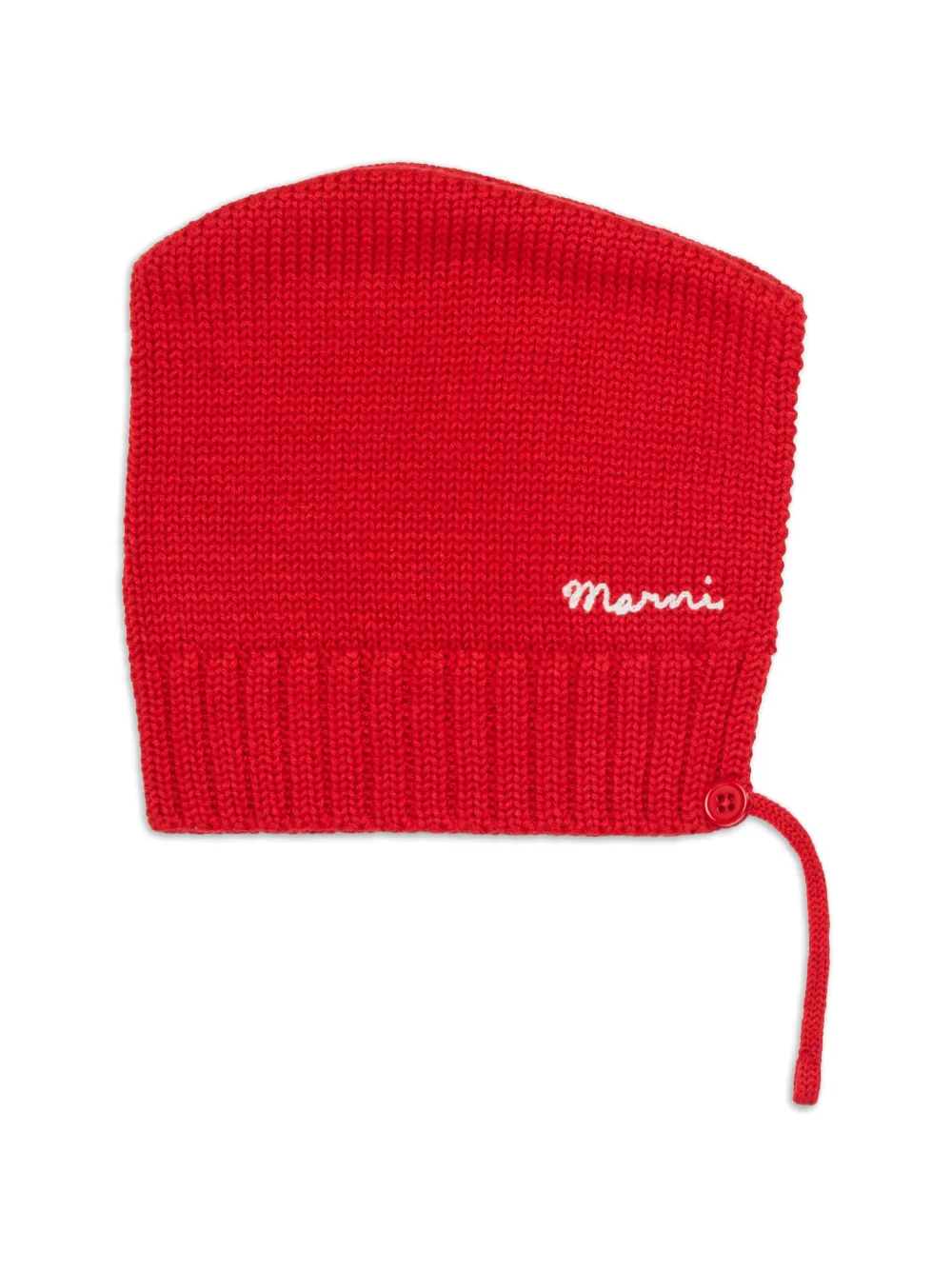 Marni Kids Berretto con logo ricamato - Rosso