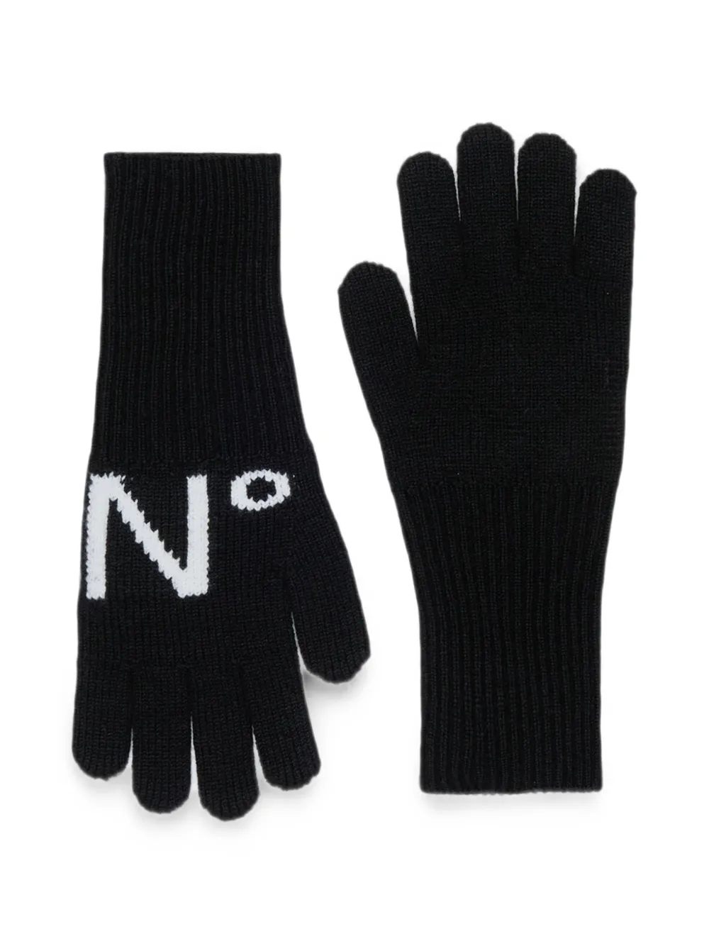 Nº21 Kids Guanti con logo - Nero