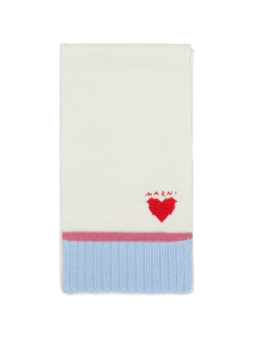 Marni Kids Sciarpa con bordo a coste - Toni neutri