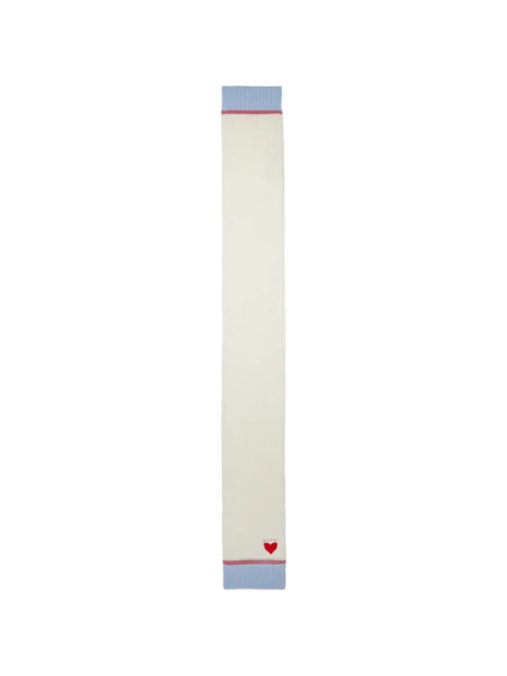 Marni Kids Sjaal met geribbelde afwerking en hart-intarsia Beige
