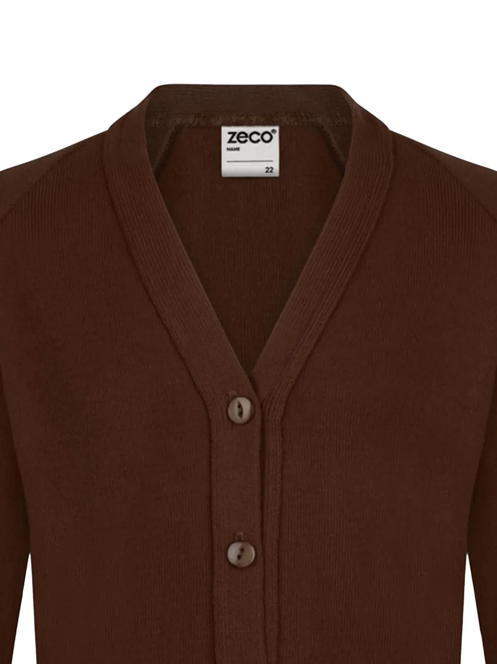 Zeco Schoolwear kids Vest met raglanmouwen Bruin