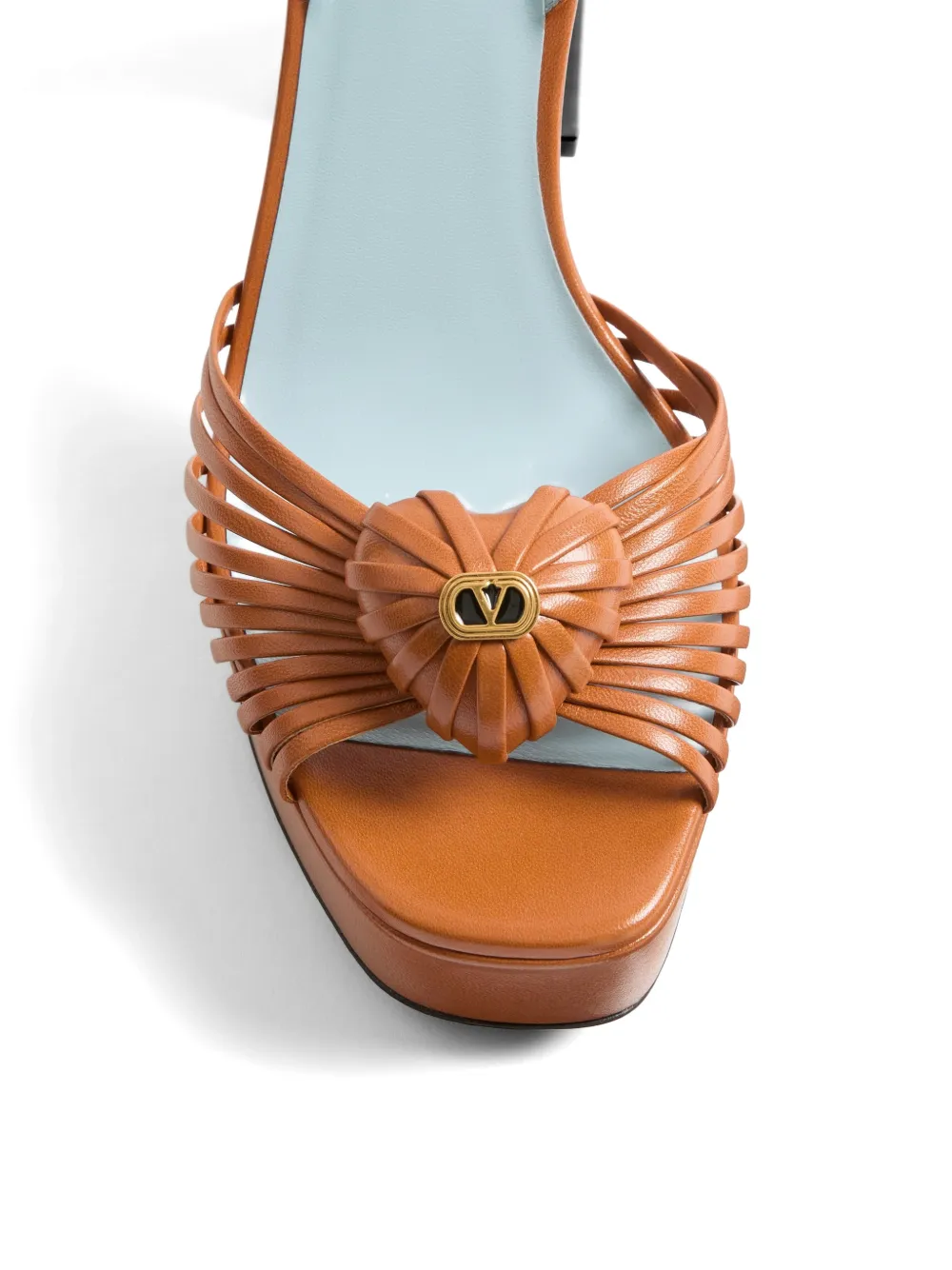 Valentino Garavani 115 mm Coeur Royal sandalen met plateauzool Bruin