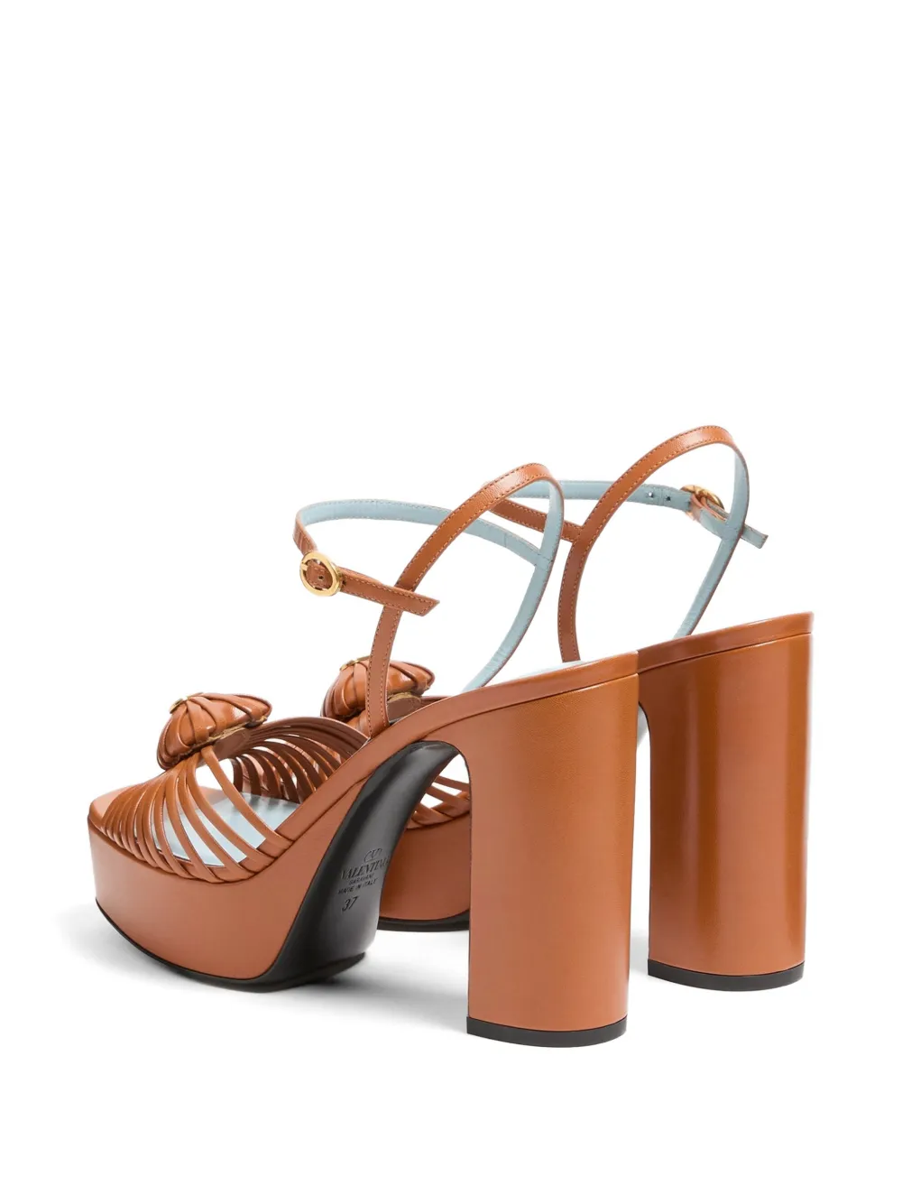 Valentino Garavani 115 mm Coeur Royal sandalen met plateauzool Bruin
