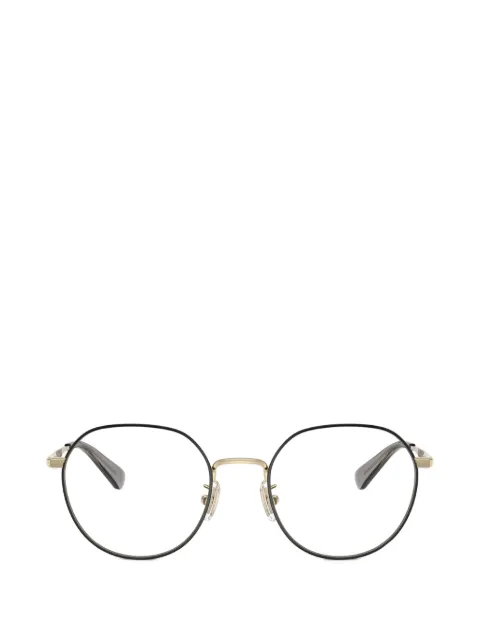 Coach logo-plaque round-frame glasses