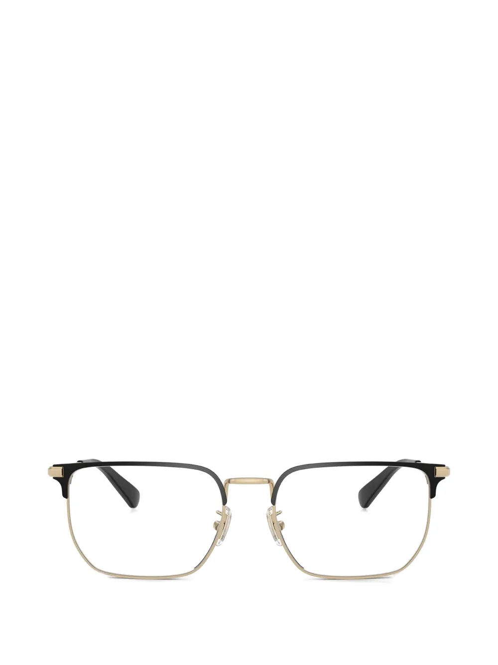 Coach Logo-plaque Square-frame Glasses In Black