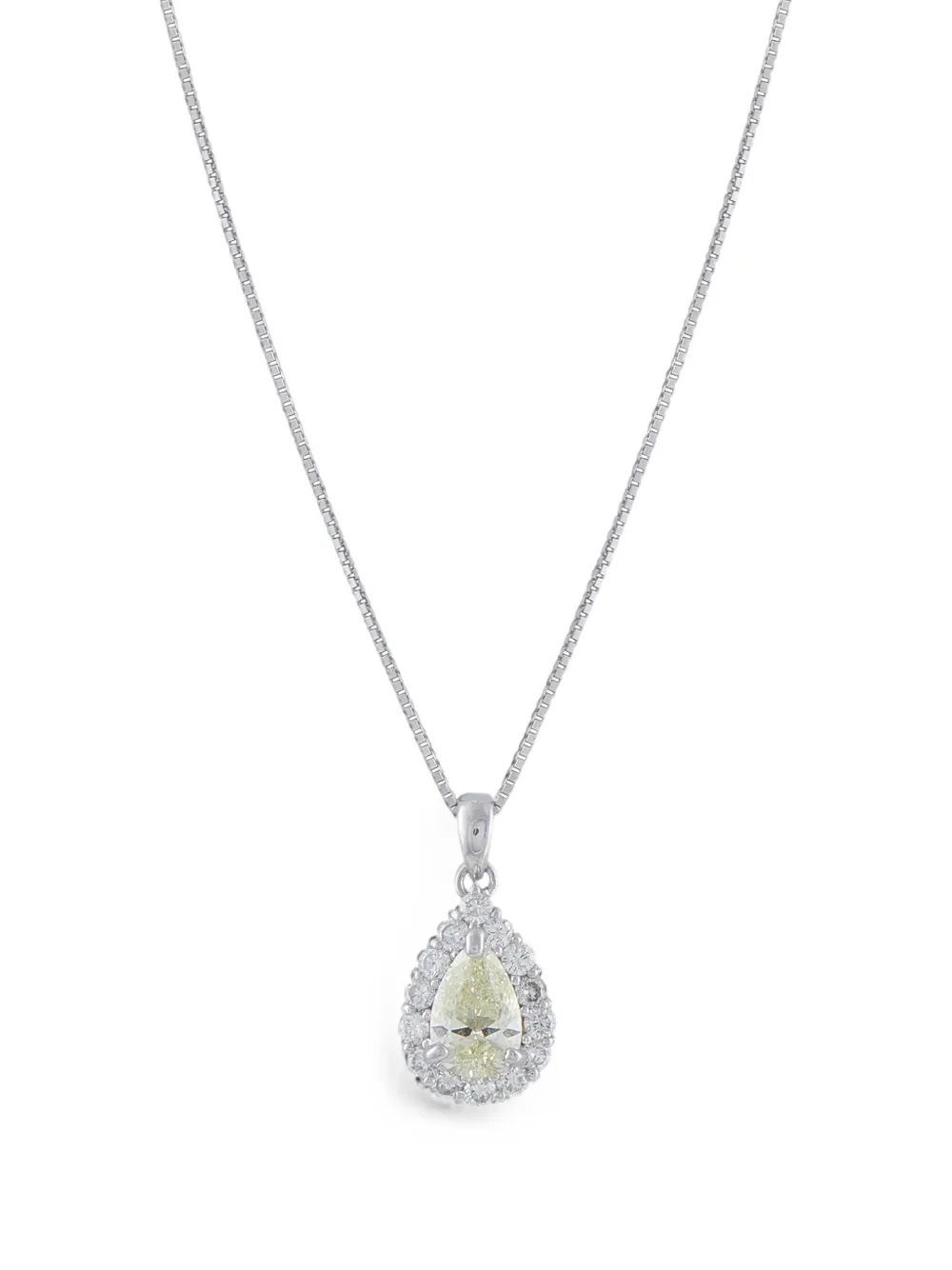 Pre-owned Lb Exclusive Diamond Pendant Necklace In Silver