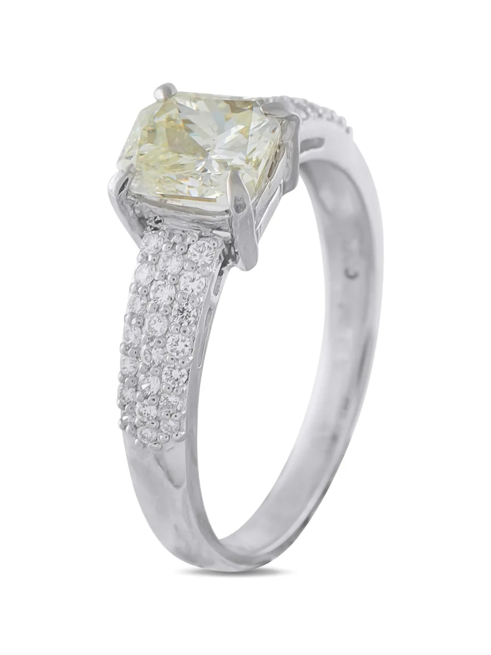 Pre-owned Lb Exclusive Diamond Ring In Silver