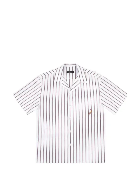 MOSSO SUN WEAR Brown Sun striped embroidered-motif shirt