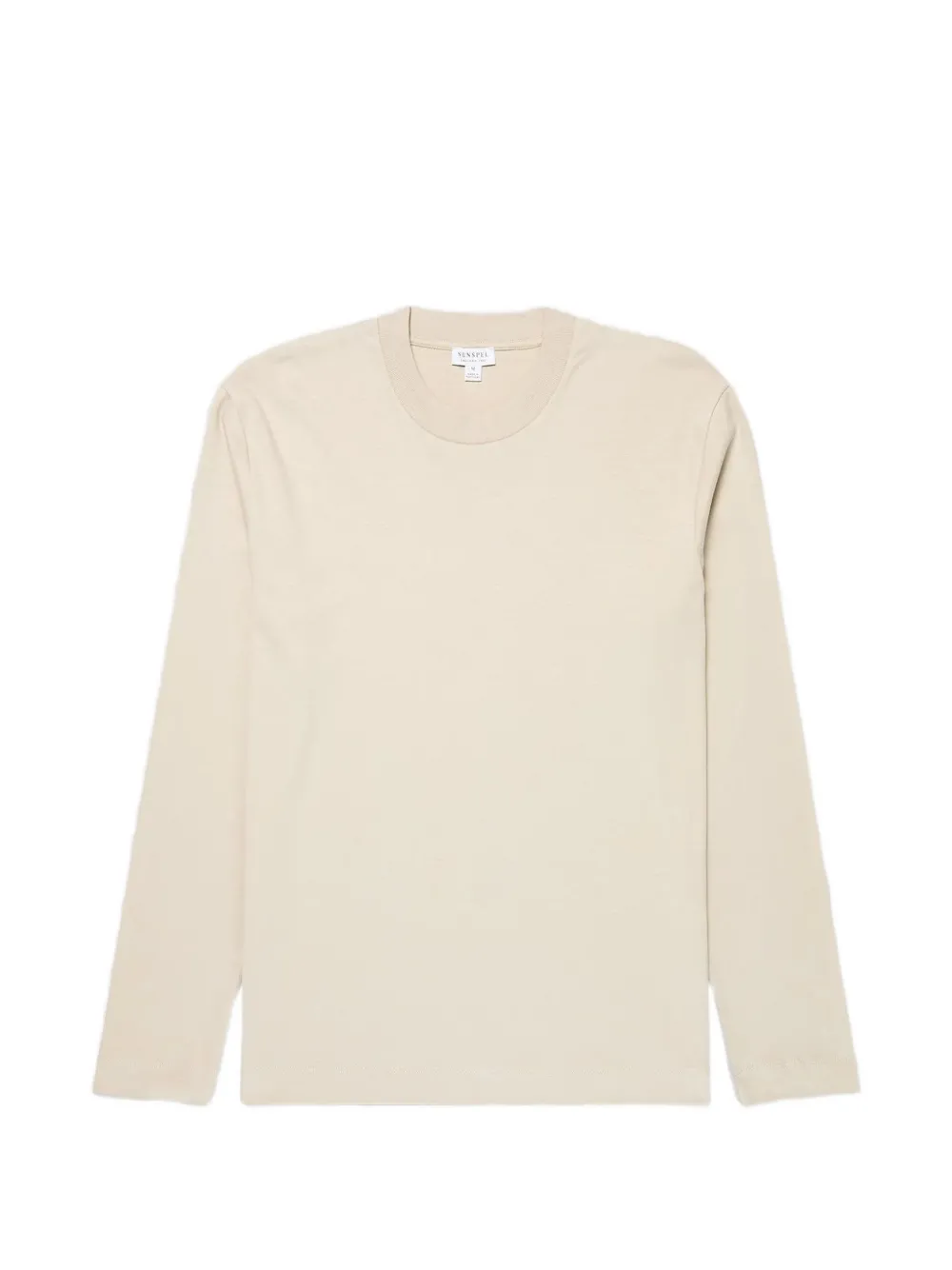 Sunspel Riviera long-sleeve cotton T-shirt - Toni neutri