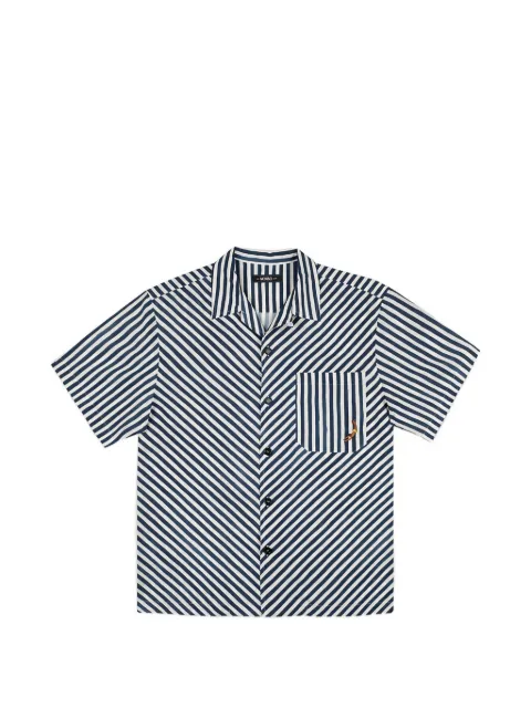 MOSSO SUN WEAR striped short-sleeve shirt