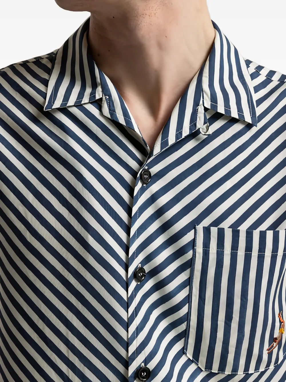 MOSSO SUN WEAR Gestreepte overhemd Blauw