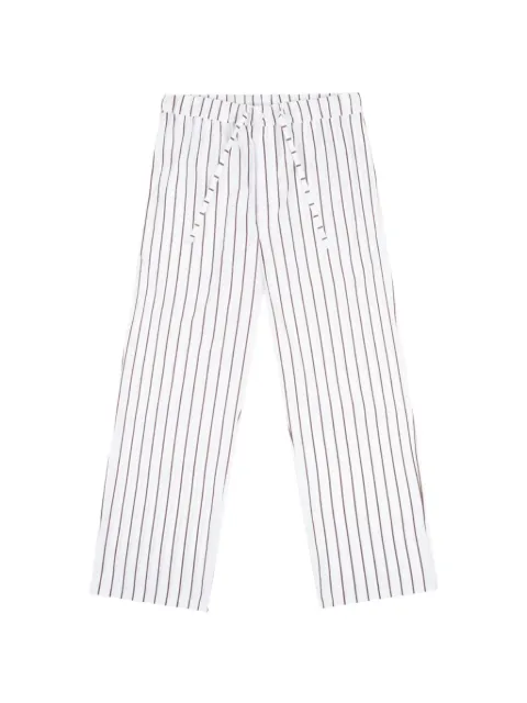 MOSSO SUN WEAR striped drawstring-waist trousers