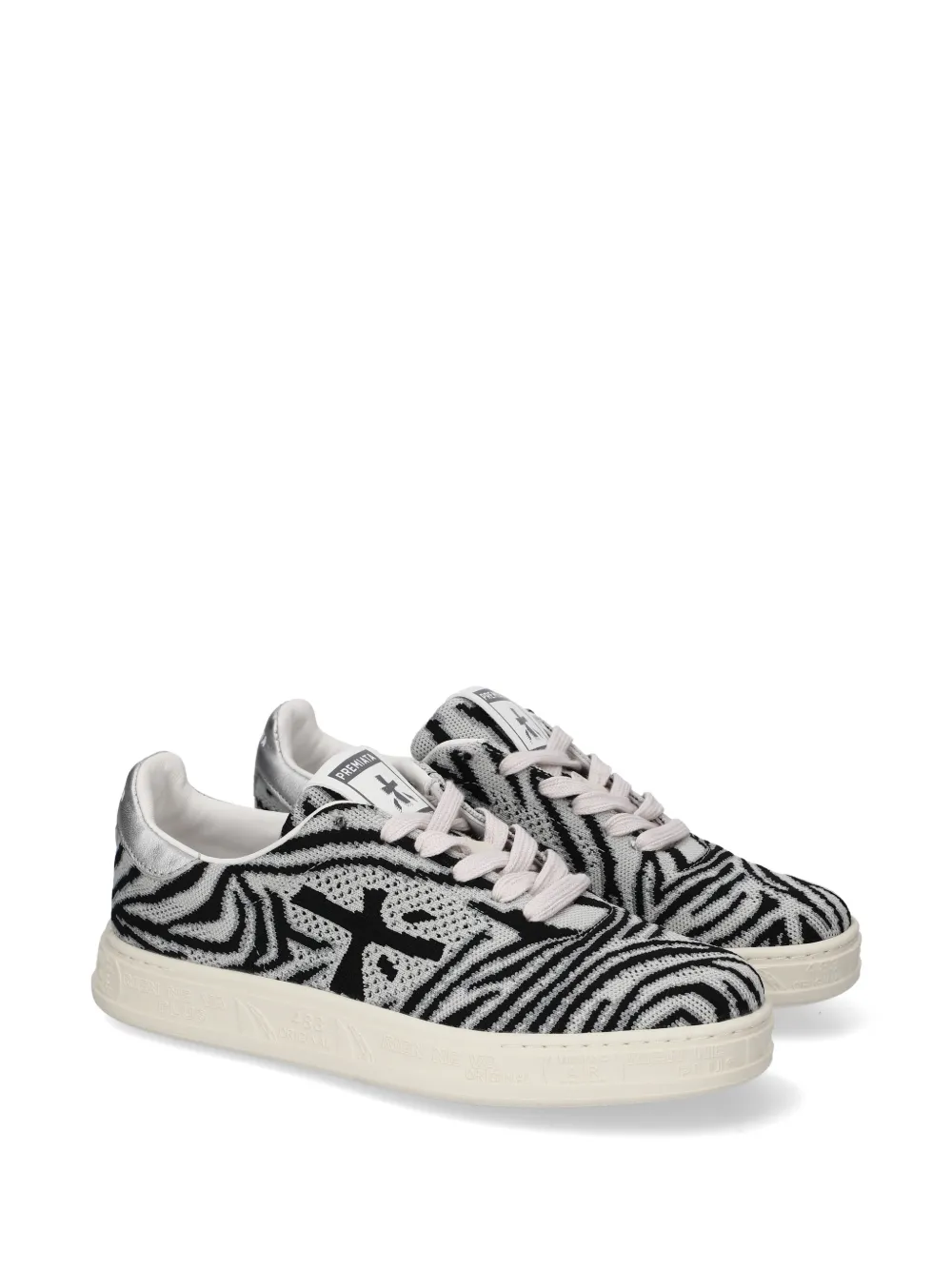 Premiata Quinnd zebra-print sneakers Grijs