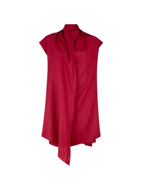 A LINE Nina striped asymmetric mini dress