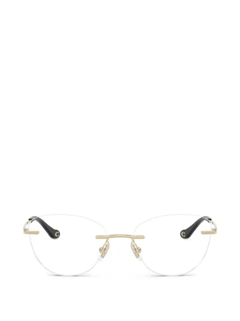 Coach rimless cat-eye glasses