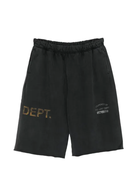 GALLERY DEPT. logo-print raw-edge shorts