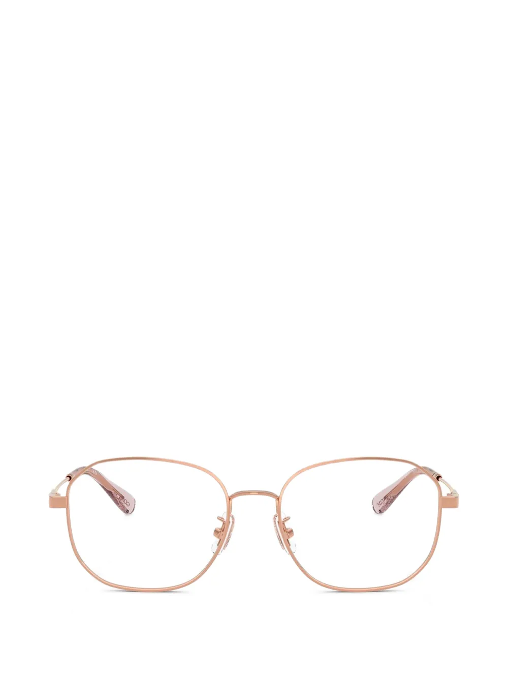 Coach Geometric-frame Glasses In Gold