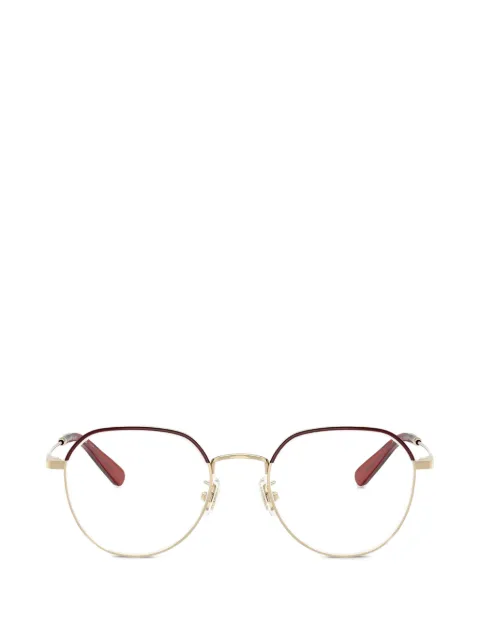 Coach geometric-frame titanium glasses