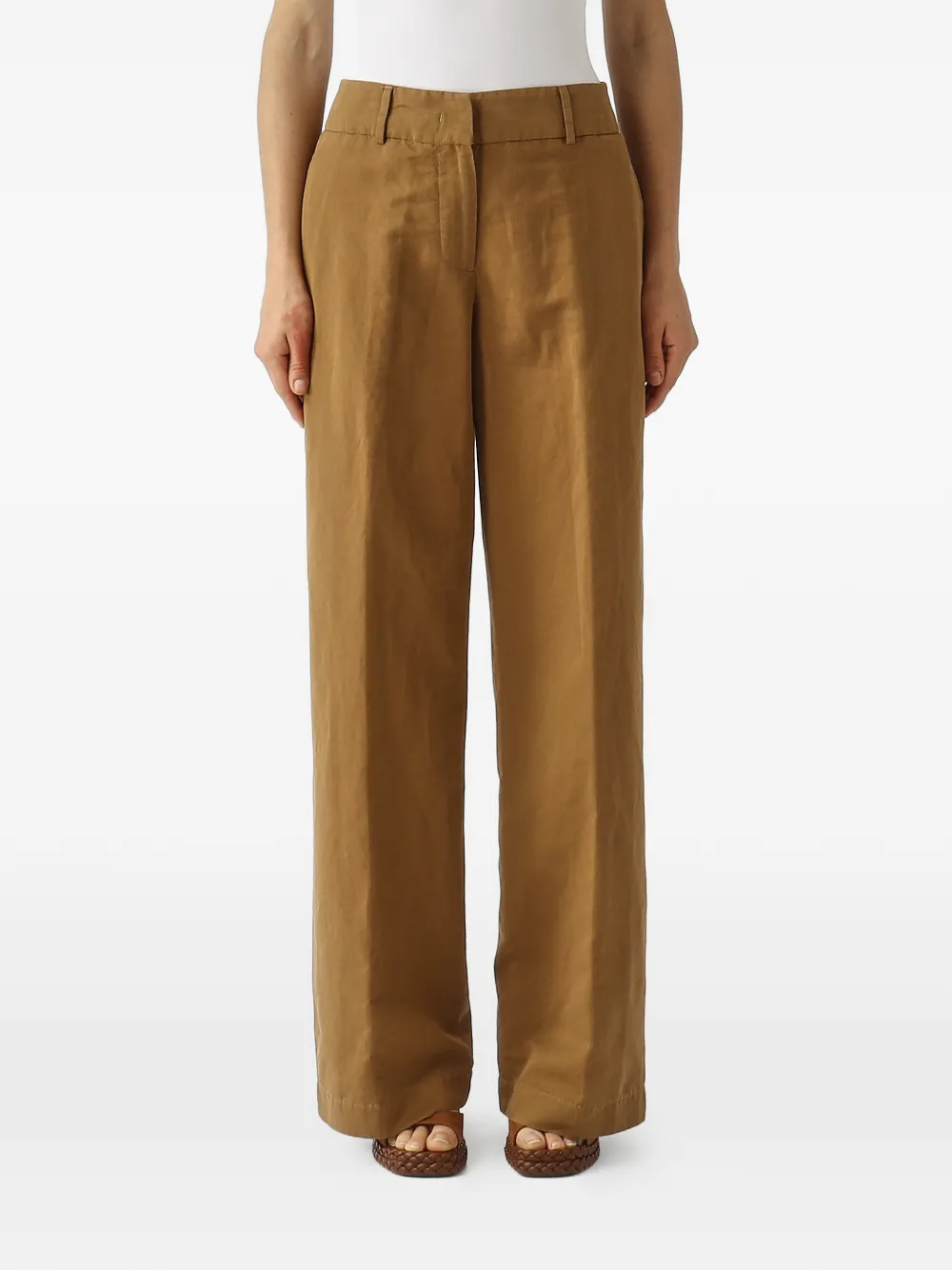 PT Torino wide-leg tailored trousers - Marrone