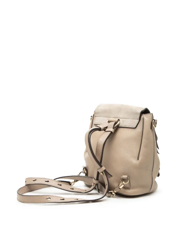 Chloé Pre-Owned 2018 Small Calfskin And Suede Faye Backpack  display picture 2